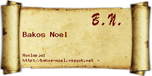 Bakos Noel névjegykártya